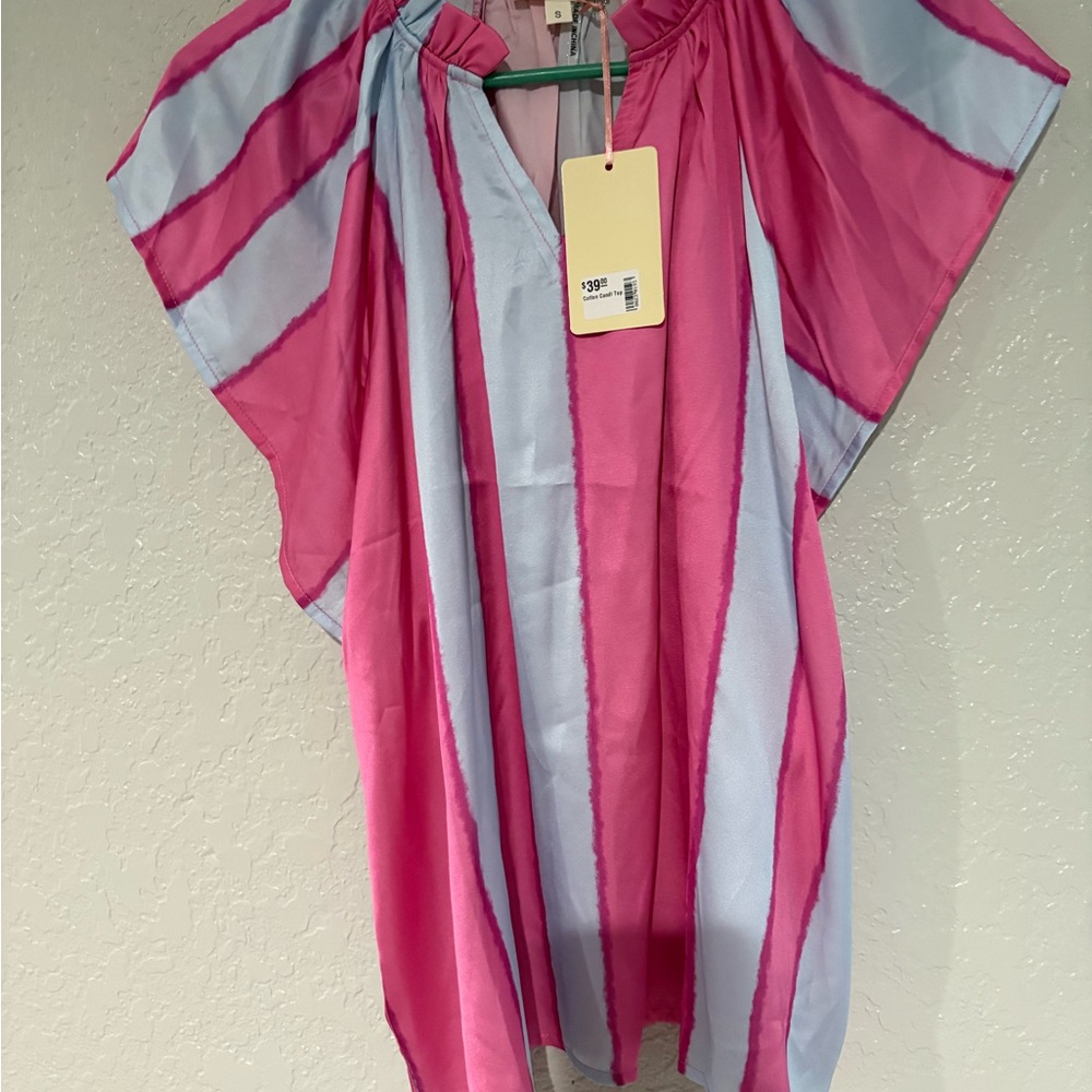 Entro Cotton Candy Top in Pink and Blue